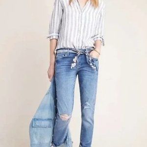 Pilcro And The Letterpress Slim Boyfriend Distressed Jeans